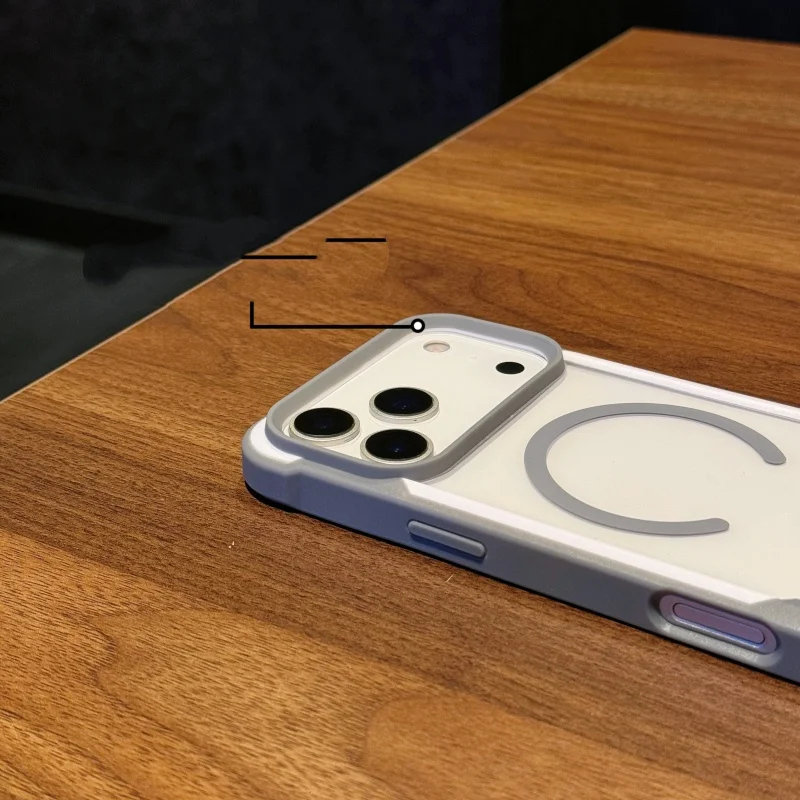 حافظة فاخرة من الأكريليك الشفاف المقاوم للصدمات لهاتف آيفون 17 Air 16 15 14 13 12 11 Pro Max 17 Pro لغطاء الشحن اللاسلكي Magsafe #5