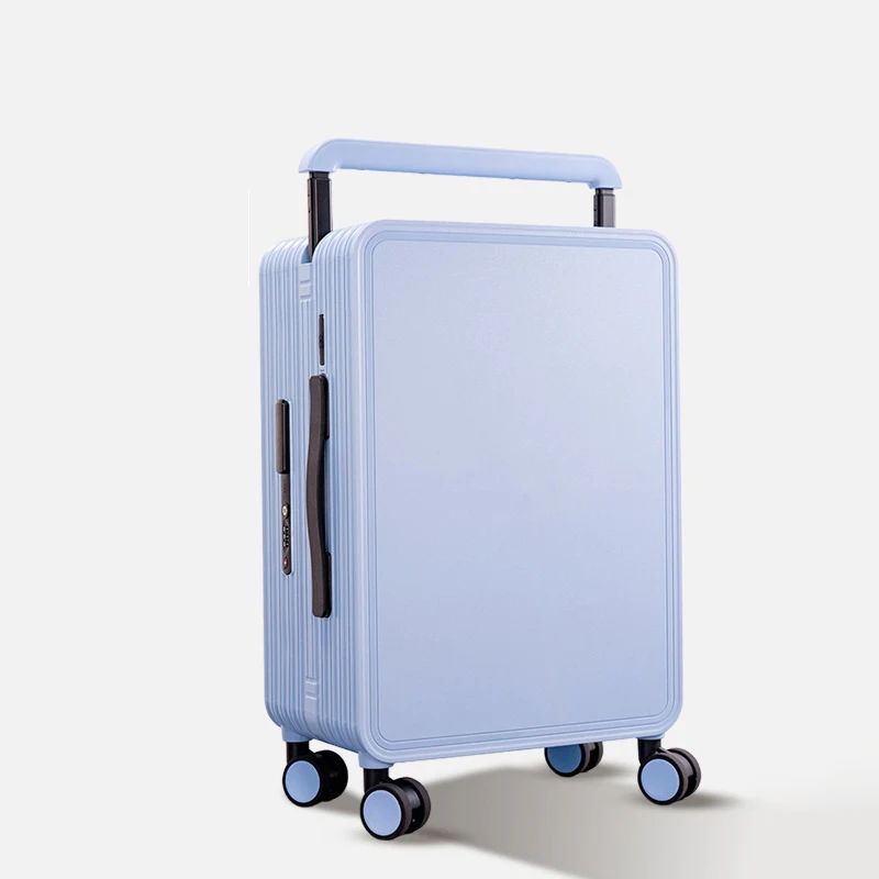 Wide Trolley Luggage 20 Inch with USB Charging Suitcase TSA Customs Lock Suitcase Trip Cabin Carry-on Travel Wheeled Suitcases