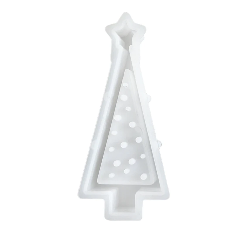 Molde para marco fotos árbol Navidad, accesorio silicona resistente para crear decoraciones y adornos C1FC