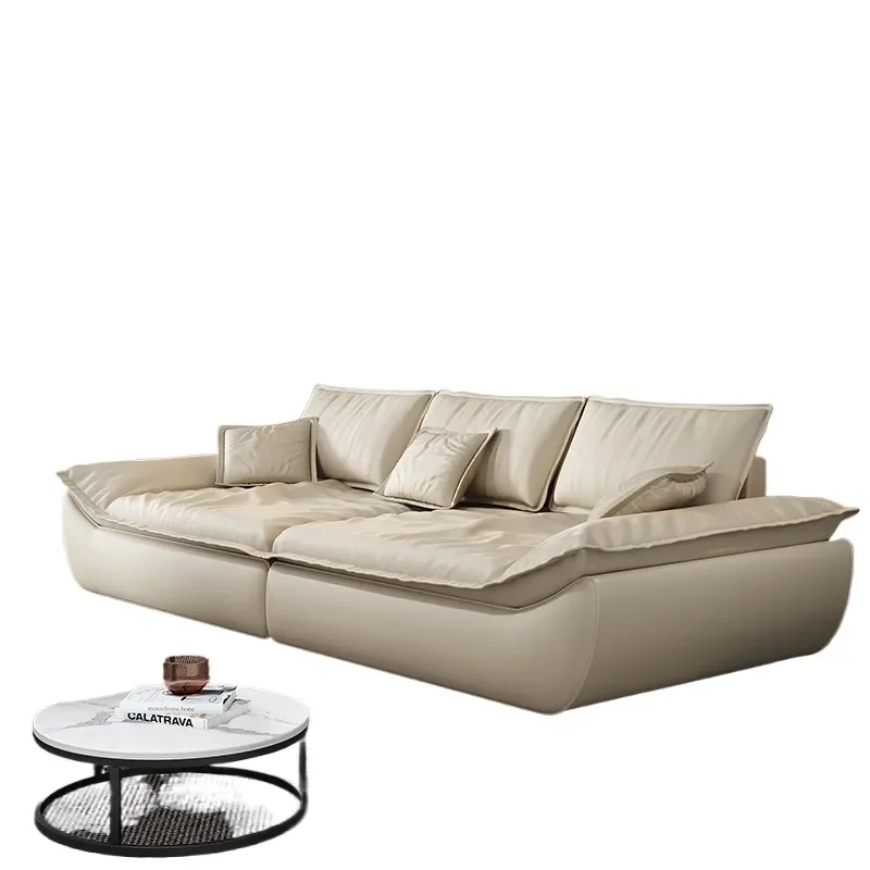 for Italian minimalist tech cloth sofa living room simple style sailing fabric sofa internet celebrity small apartment three