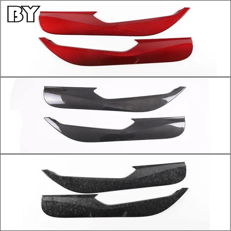 Door Anti-Kick Panel Cover Trim Sticker For Chevrolet Corvette C8 Stingray Z51 Z06 2020-23 Car Inner Accessory Real Carbon Fiber
