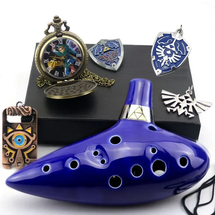 Heiß ﻿ Ocarina Ceramic Legend Of 12 Tones Alto C Keramik-Ocarina Musikinstrument mit Liederbuch, Halsschnur und Halskordel – Detail 1