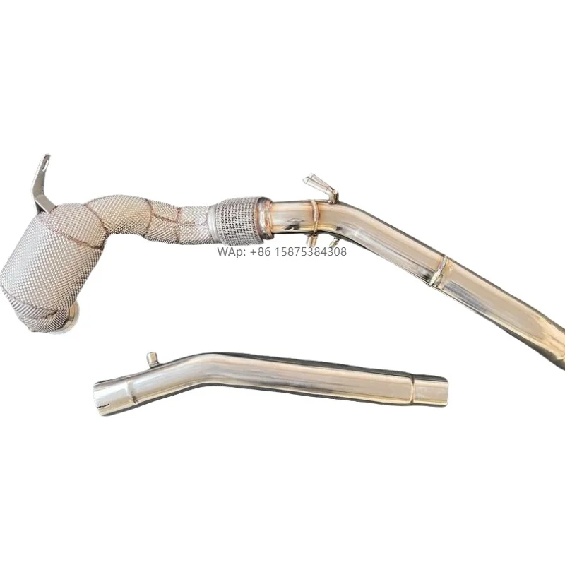 

VW Golf R MK8 Customized Catalytic Converter Exhaust System Motorcycle Manufacturer Texhaust Pipe with Head Section