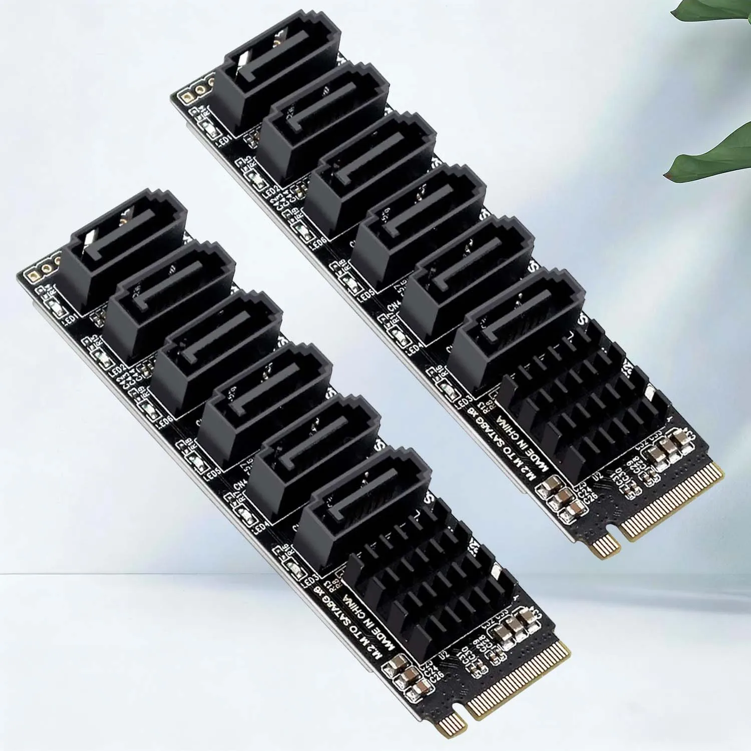 PCIe SATA Expansion Card 6 Ports 4X with ASM1166 Chip - 6Gbps, Gen 3 Controller Adapter, Non-Raid, with 6 SATA Cables & Low - Profile Bracket, Plug and Play for Windows PCIe SATA Expansion Card 6 Ports 4X with ASM1166 Chip - 6Gbps, Gen 3 Controller Adapter, Non-Raid, with 6 SATA Cables & Low - Profile Bracket, Plug and Play for Windows
