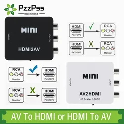 Convertidor HDMI a RCA – Escalado 1080p Compatibilidad NTSC PAL