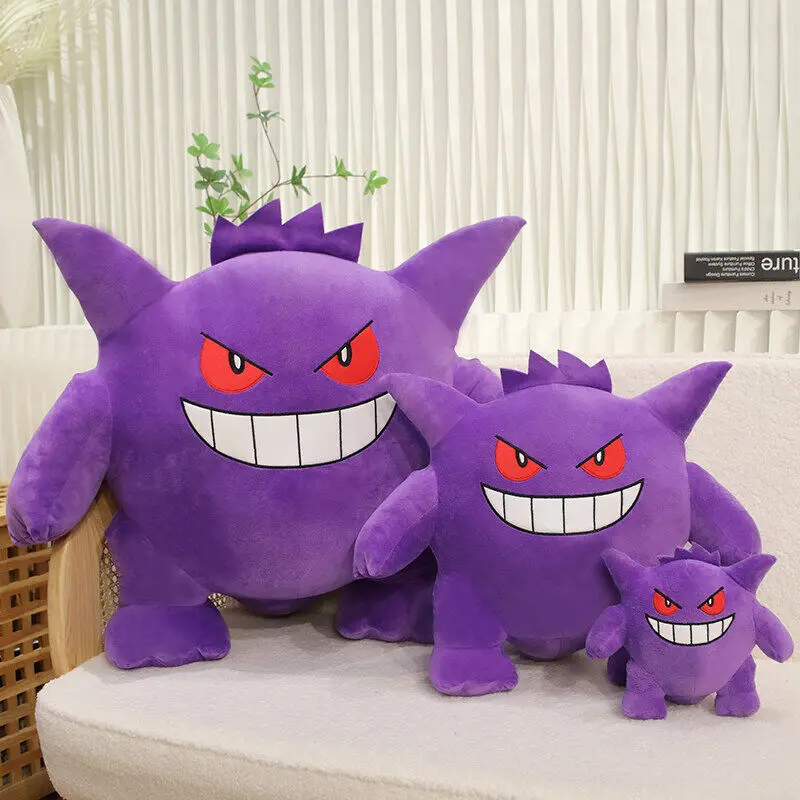 

20-60cm Pokemon Gengar Plush Toy Cute Cartoon Stuffed Plush Doll Big Size Pillow Kid Gift