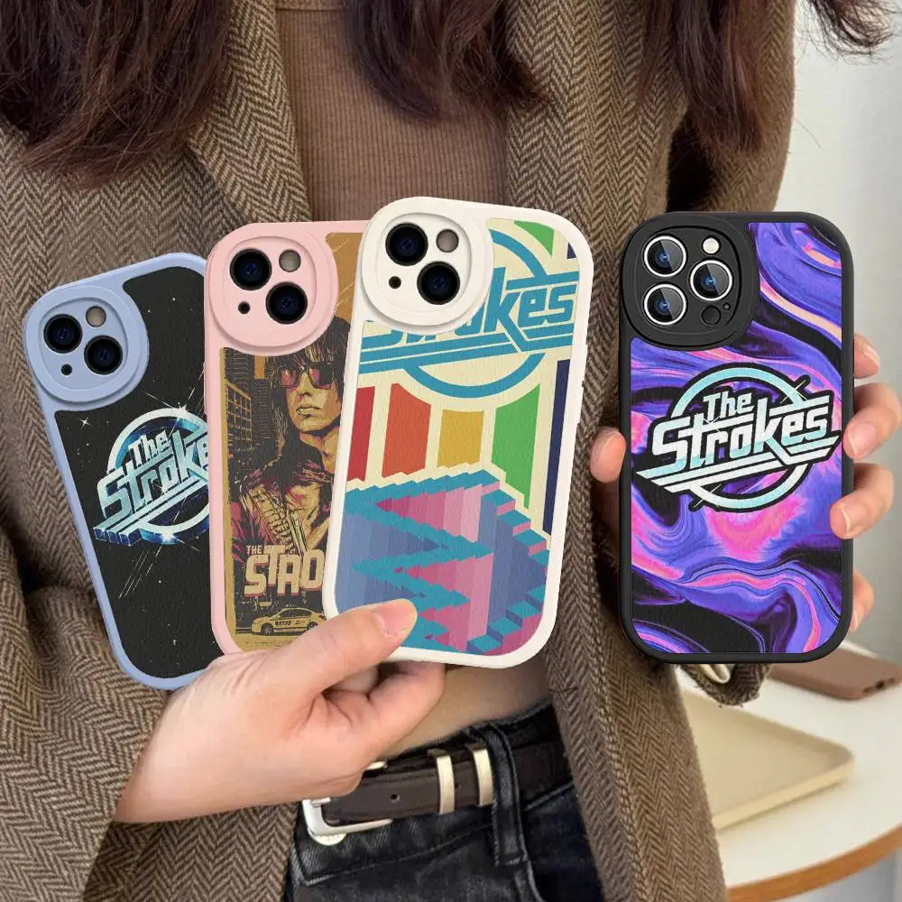 Famous Rock Band The S-strokes Leather Phone Case For IPhone 15 14 13 Pro Max 12 11 16 Plus Phone Cover
