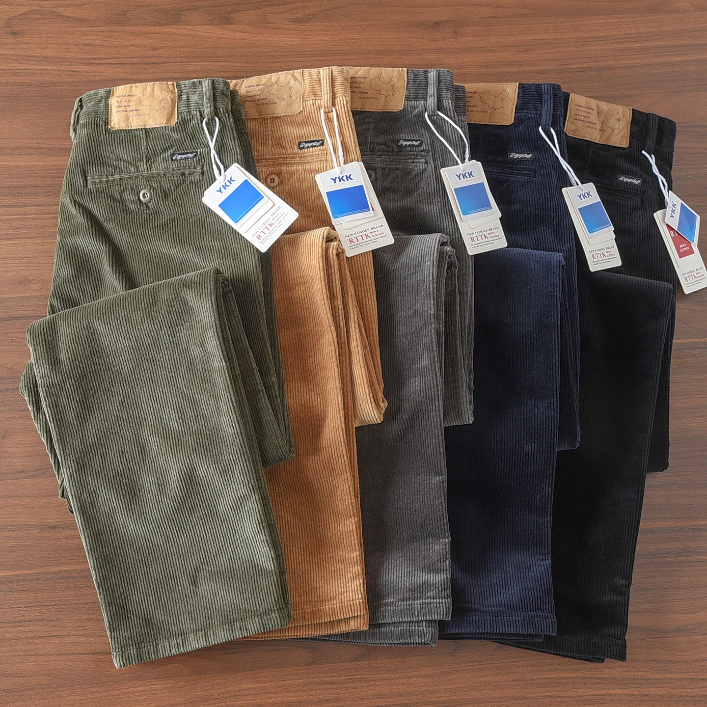 

Men's Classic Corduroy Loose Straight Leg Cotton Thermal Retro Leisure Pants Long Trousers Autumn Winter Thi Warm Casual Tr...