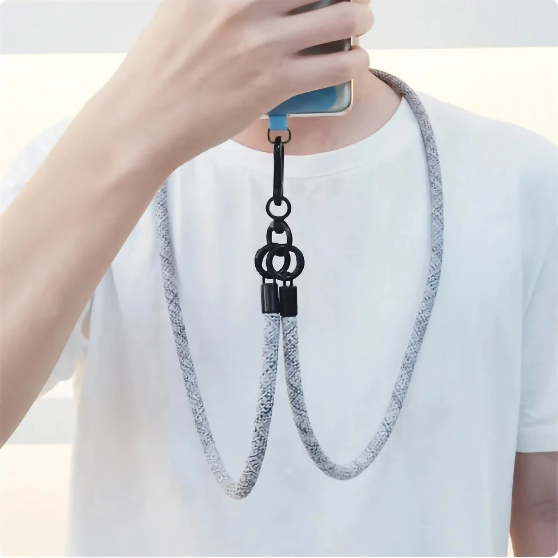 Universal Mobile Phone Lanyard Crossbody Phone Lanyards with Patch Lanyard Neck Rope for Cell Phone Hanging Cord Strap