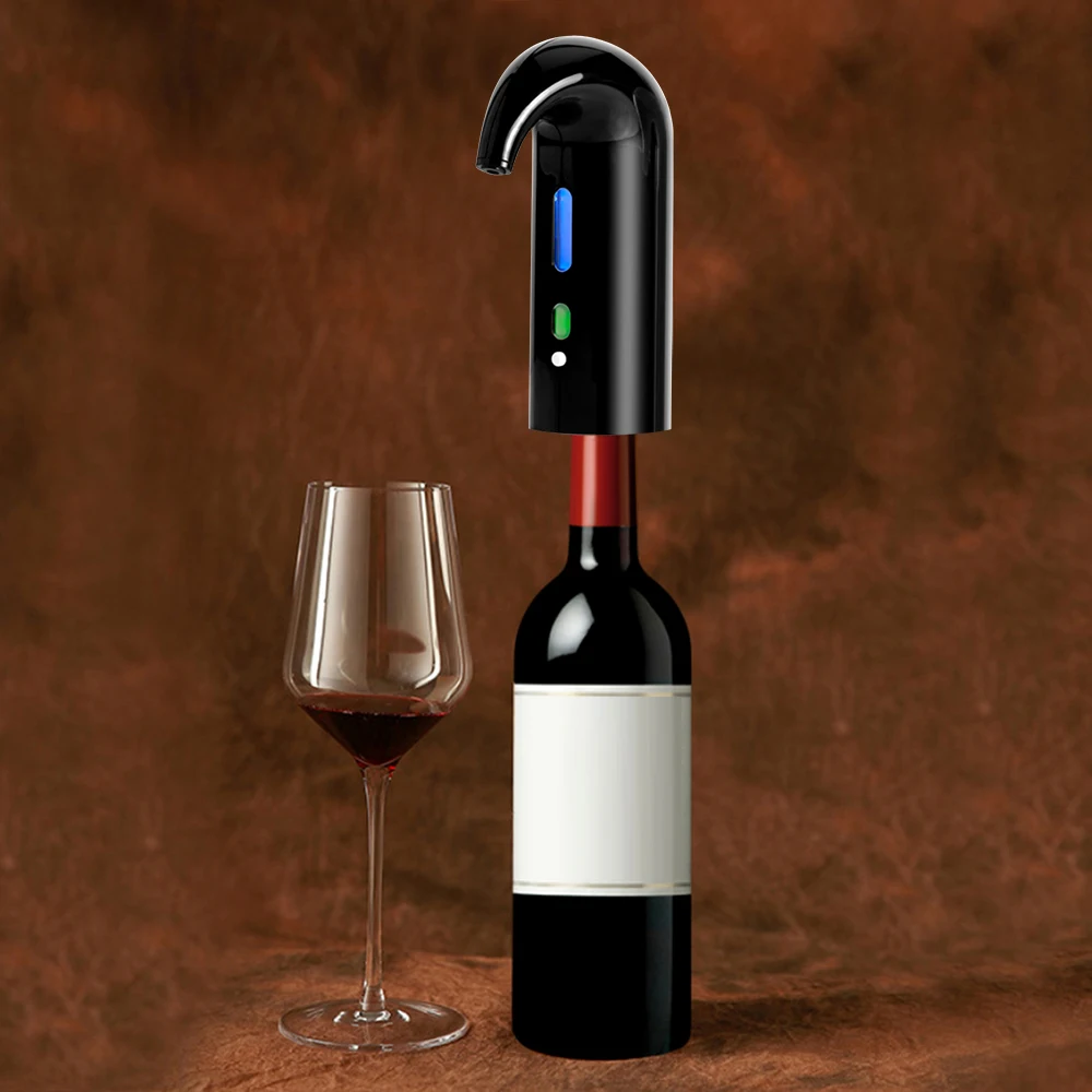 

Electric Wine Aerator Pourer One Key Operation Dual Pump Instant Automatic Wine Oxidizer Dispenser Portable Rechargeable
