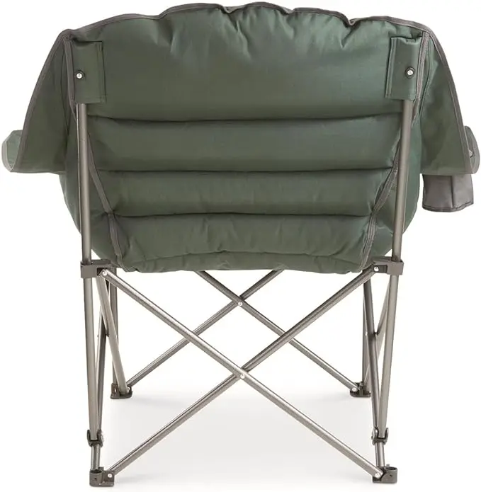 Oversized XL Portable Folding Camping Chair Thickened Large Outdoor Lounge 400 lb Heavy Duty Capacity Adults Cup Holder Included