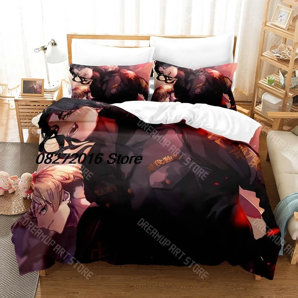 3D Printed Tokyo Avenger Anime Bedding Set for Boys Girls Duvet Cover Pillowcase Twin Queen King Full Single Double Sizes