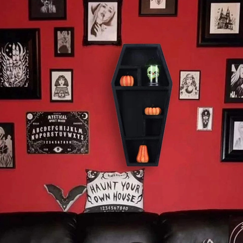 Étagères Murales Flottantes Solides en PVC, 1 Pièce, pour la Maison, Chambre à Coucher, Salon, Décor Gothique Effrayant