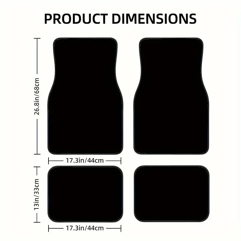 Universal Fit Biochemical Umbrella Pattern Car Floor Mats, Washable Polyester Fiber With Non-Slip Backing, Fashionable Protectio