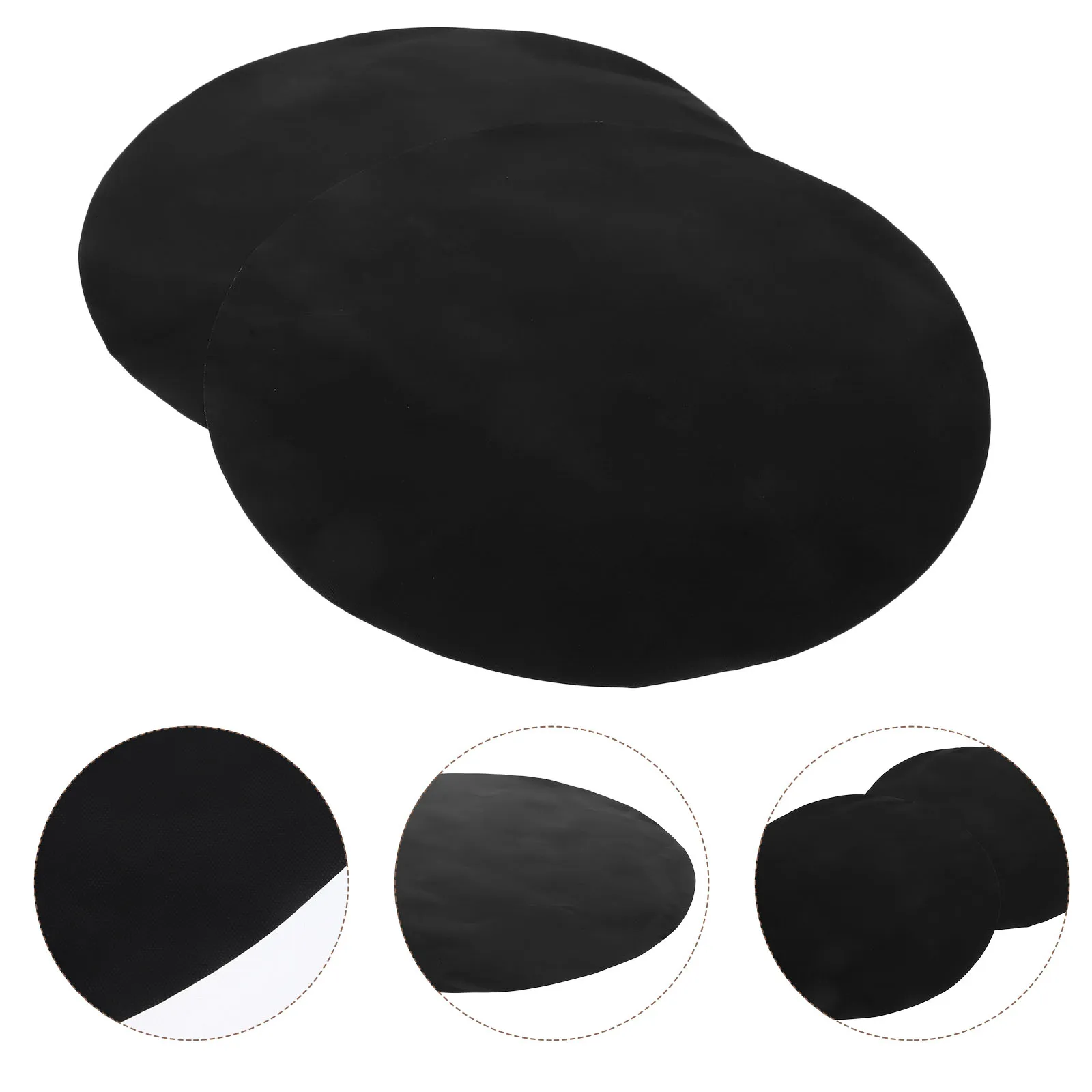 

2 Pcs BBQ Mats Non-stick Heat Resistant Round Grilling Surface Fireproof Cooking Mats for Outdoor Barbecue Supplies Lightweight