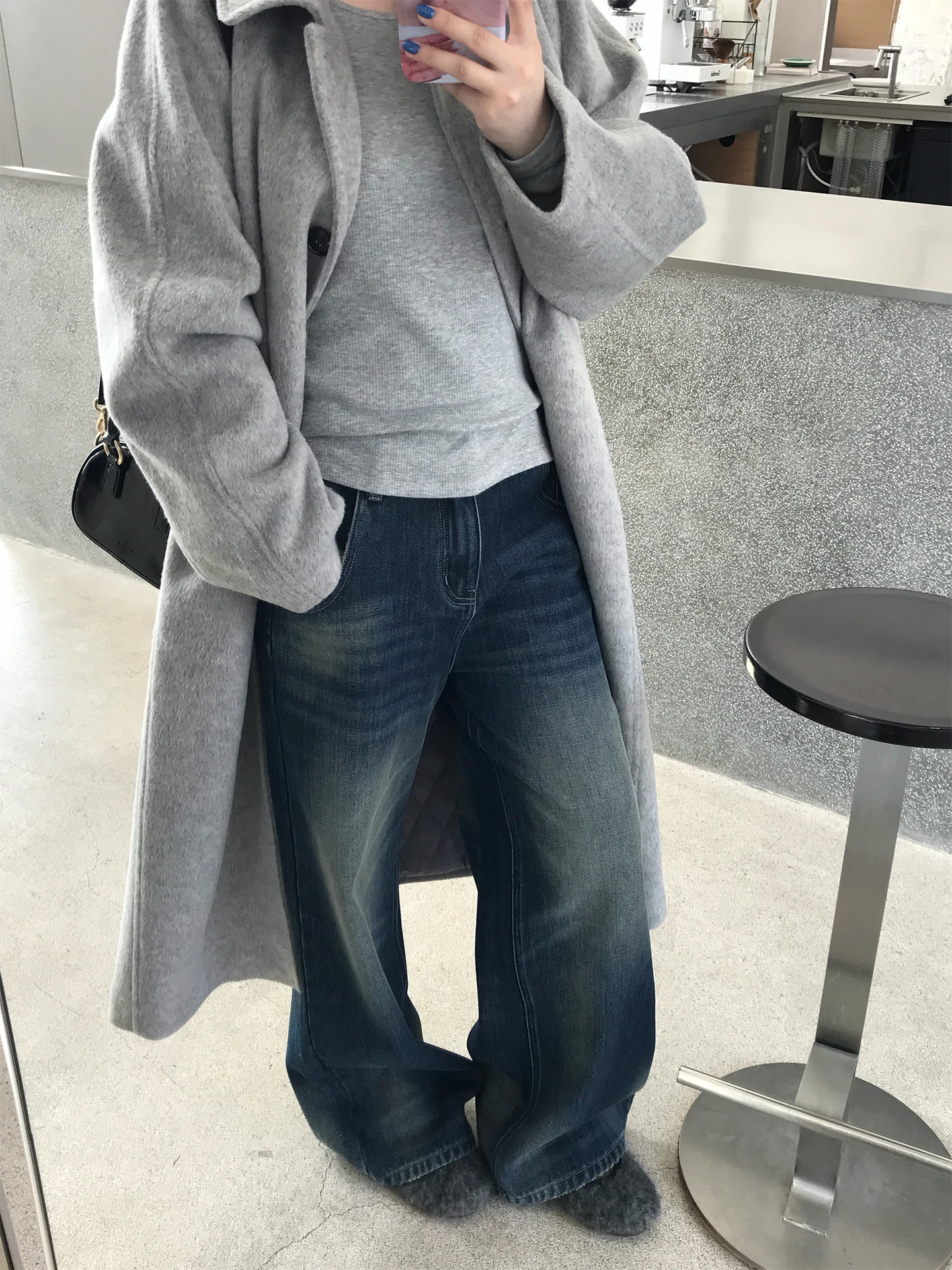 

Женские винтажные джинсы Thiened Fce Wide Leg с широкими штанинами, синие, с эффектом потертости, модель Vegetable Orbs Long Leg Key Thiened Fem