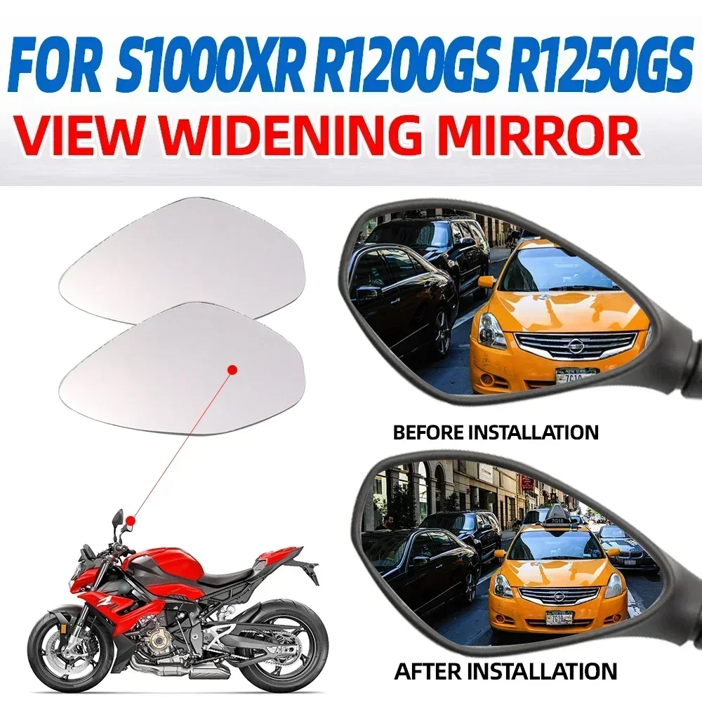 For BMW R1200GS R1250GS R1200 R 1200 GS 1250 GS Accessories Convex Mirror Increase View Vision Rearview Lens Mirrors Side Mirror