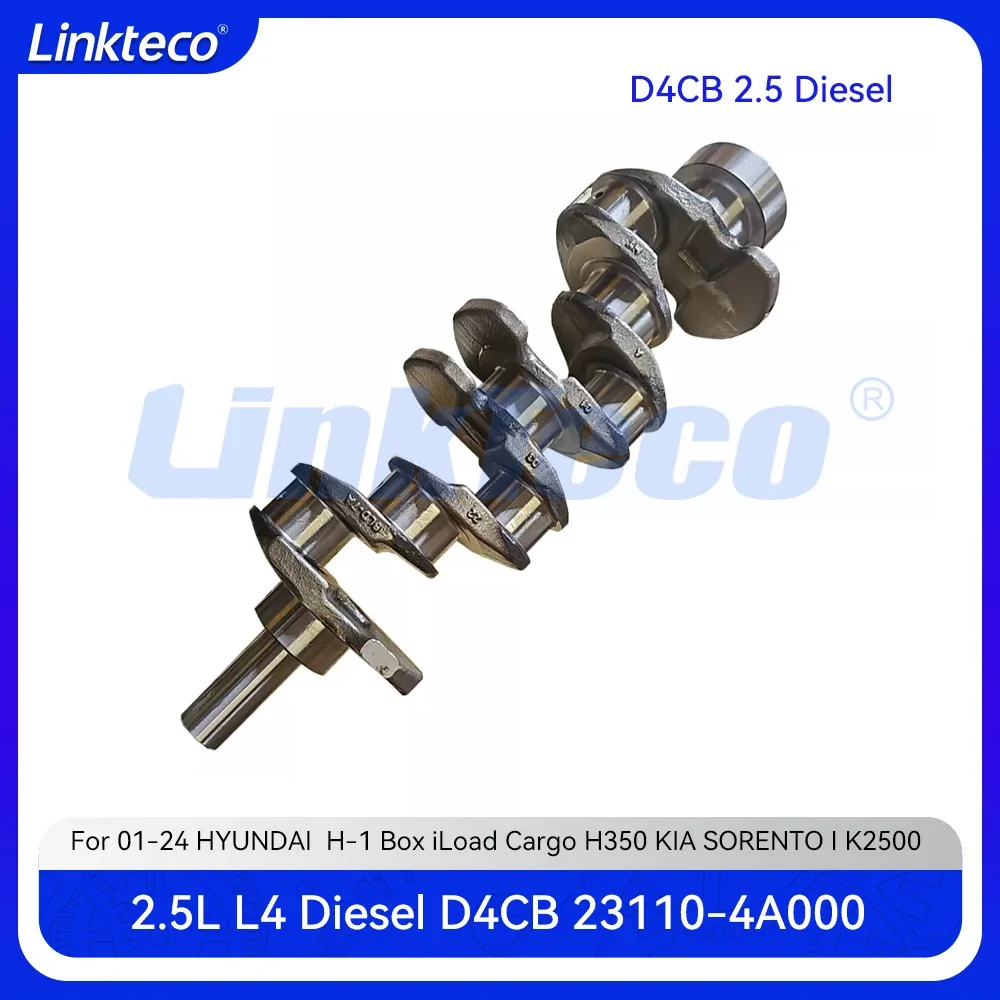 

Автоматический коленчатый вал двигателя подходит для 2,5 л T D4CB Diesel CRDI для 02-24 HYUNDAI H-1 ILoad Cargo H350 PORTER KIA SORENTO I K2500 2.5L