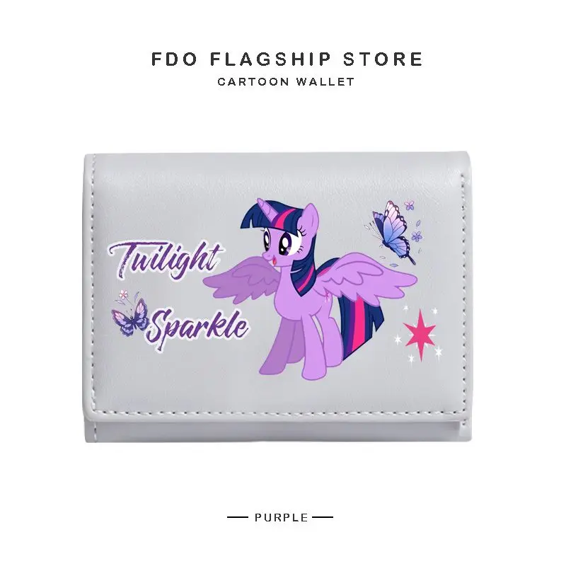 New My Little Pony anime cartoon cute innovative snap buckle fashion simple wallet kawaii girl storage card bag birthday gift