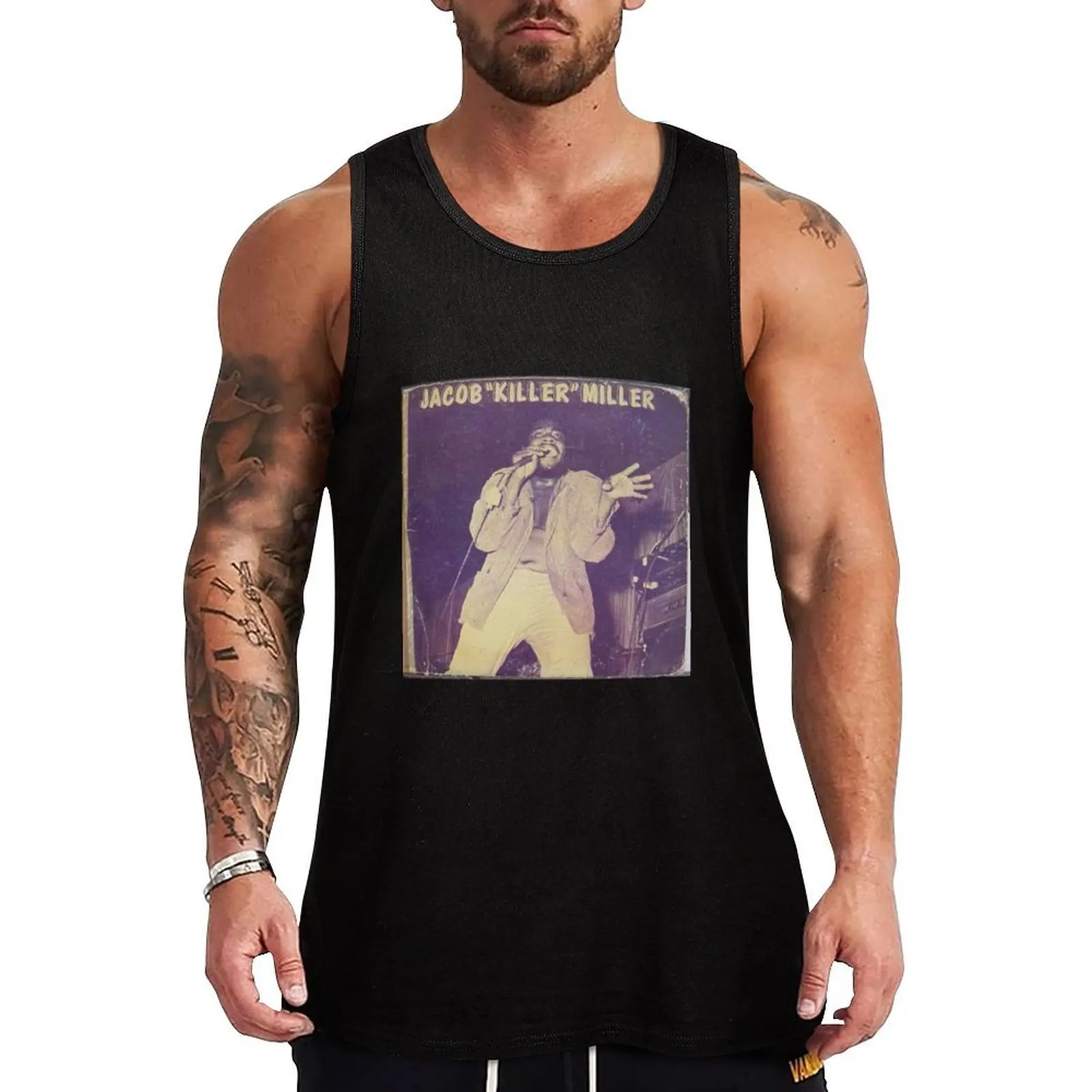Jacob Miller, Disco Reggae Dreadlocks, Dread, Rasta, Rockers Tank Top Athletic Muscle Tank Top Workout Sleeveless Training