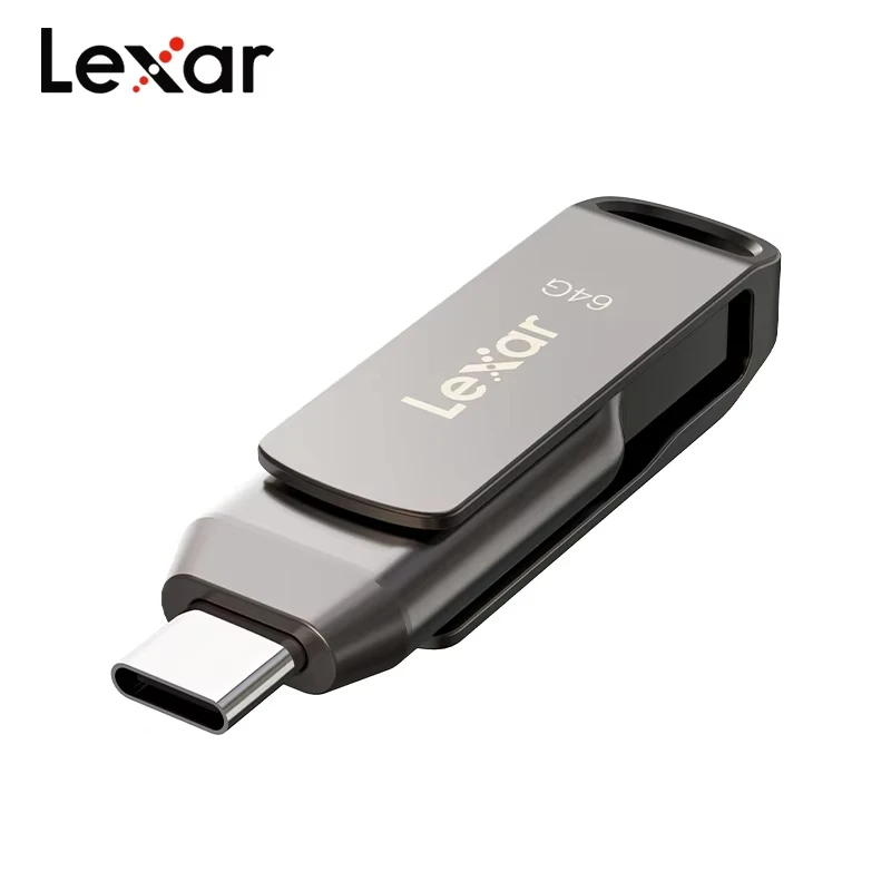 Оригинальный флеш-накопитель Lexar JumpDrive D400 с двумя разъемами USB Type-C/A, USB 3.2, 32-256 ГБ, OTG, для телефона, ноутбука, ПК