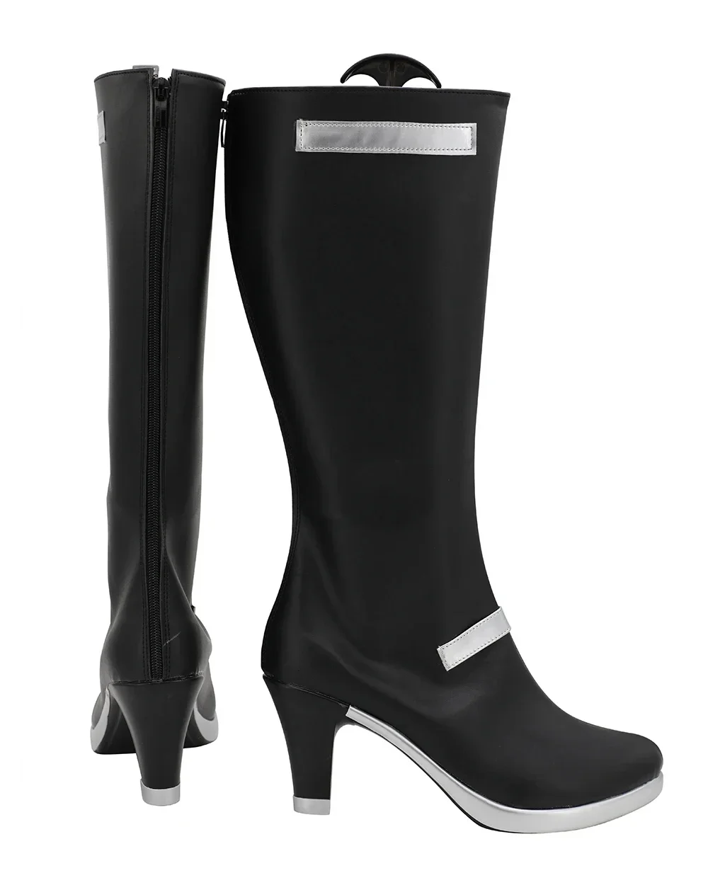 Arknights 빛나는 코스프레 신발 블랙 하이힐 신발 맞춤 제작