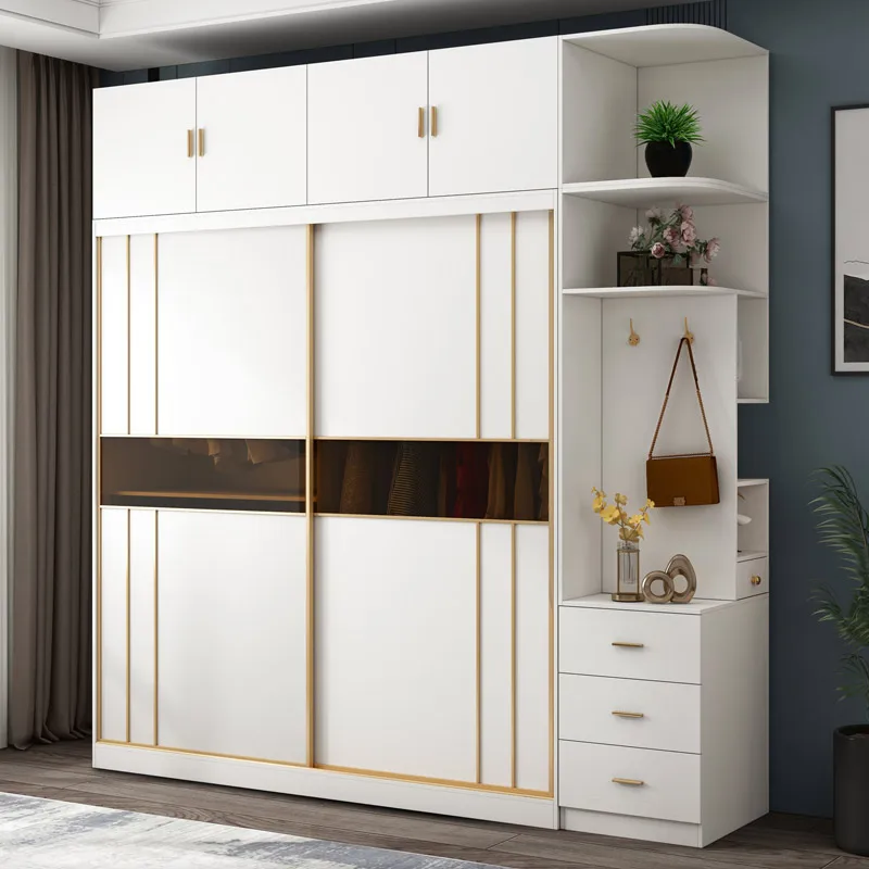 

Clothes Storage Wardrobes Sliding Doors Elegant Home Luxury Drawers Wardrobes Closet Living Room Rangement Chambre Accessories