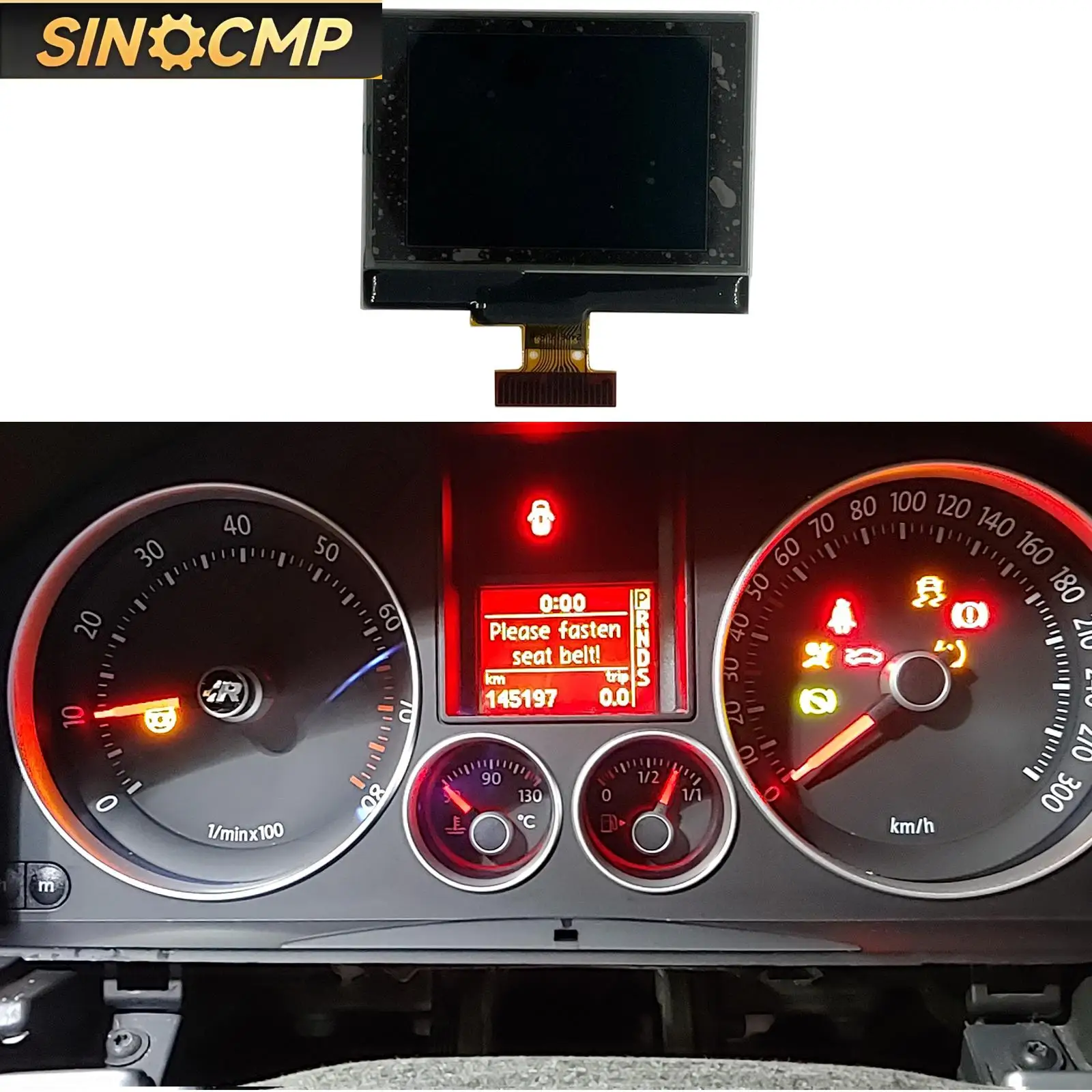 

1TD920862 1K0920861M 92290206 LCD Display Screen For Golf Touran Passat Jetta Caddy Eos Scirocco Gauges Dash Panels 1Pc
