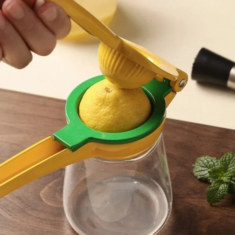 

Manual juice squeezer, aluminum alloy 2 in 1, mini fruit lemon squeezer for home use, kitchen