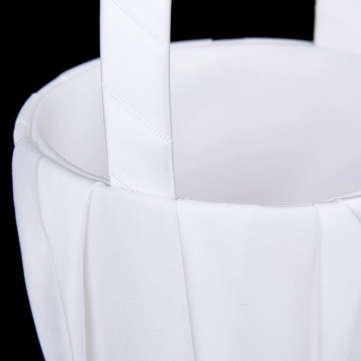 

White Flower Basket Elegant Bridal Wedding Ceremony Decorations Hamper Girl Bride