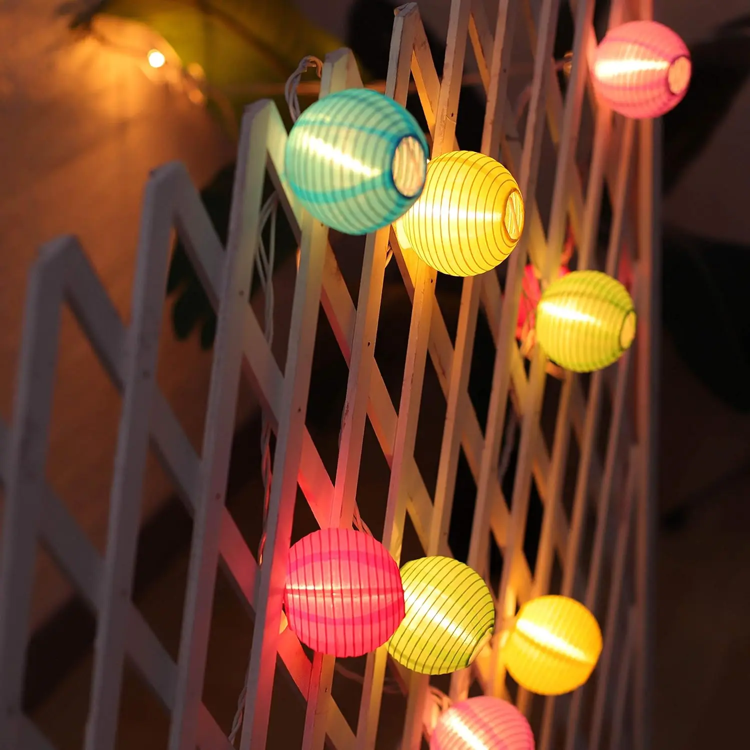 Lantern String Light Solar Powered Outdoor Fairy String Light Mini Lantern String Light for Patio Garden Fence Bedroom Christmas