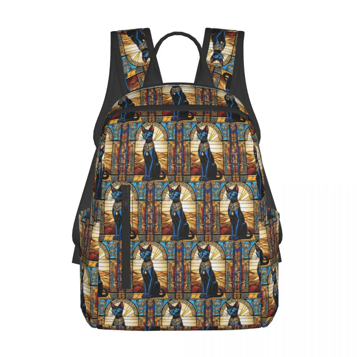 

Egyptian Cat. Backpack Daypack Large Capacity Kids BookBag School Bag Shoulder Bags for Men Women