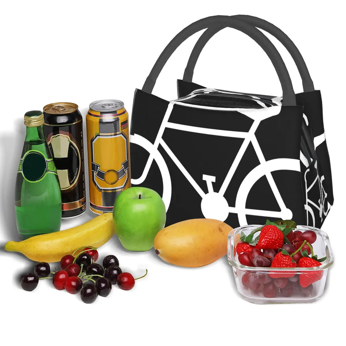 Bike Silhouette Portable insulation bag for Cooler Thermal Food Office Pinic Container