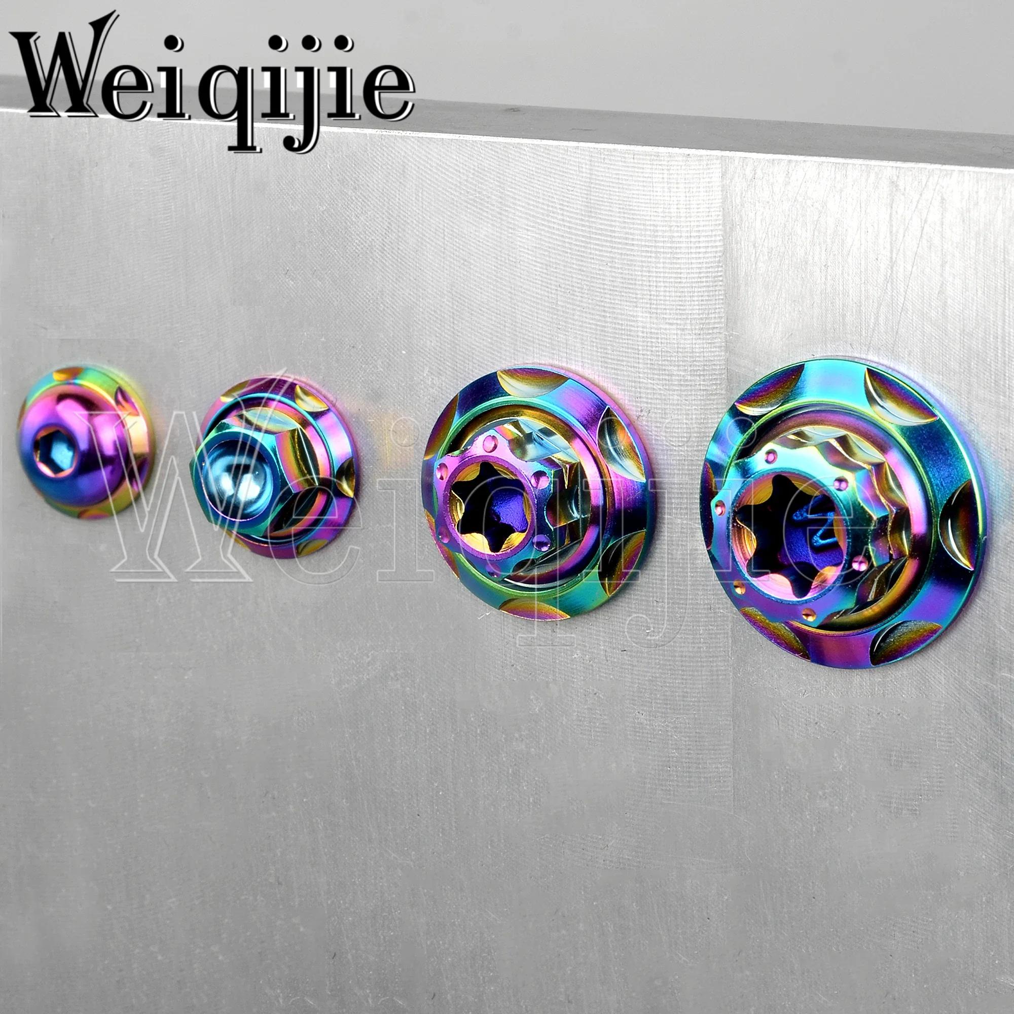 Weiqijie Titanium Washer M5 M6 M8 M10 Step Gasket for Bicycle Motorcycle Car Fancy Decorative Washer