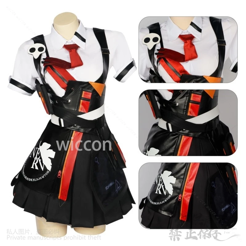 Asuka Langley Soryu juego de Anime Honkai Impact 3. ° disfraz de Cosplay Jk vestido Sexy accesorios de Lolita peluca mujer niñas Halloween personalizado