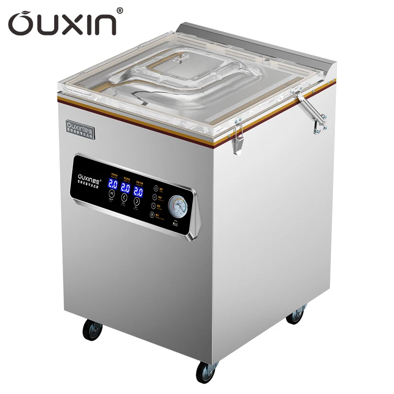 

OUSIN OX-840 Самая продаваемая вакуумная упаковочная машина из нержавеющей стали 304, продолжает вакуумные упаковочные пакеты для пищевых продуктов