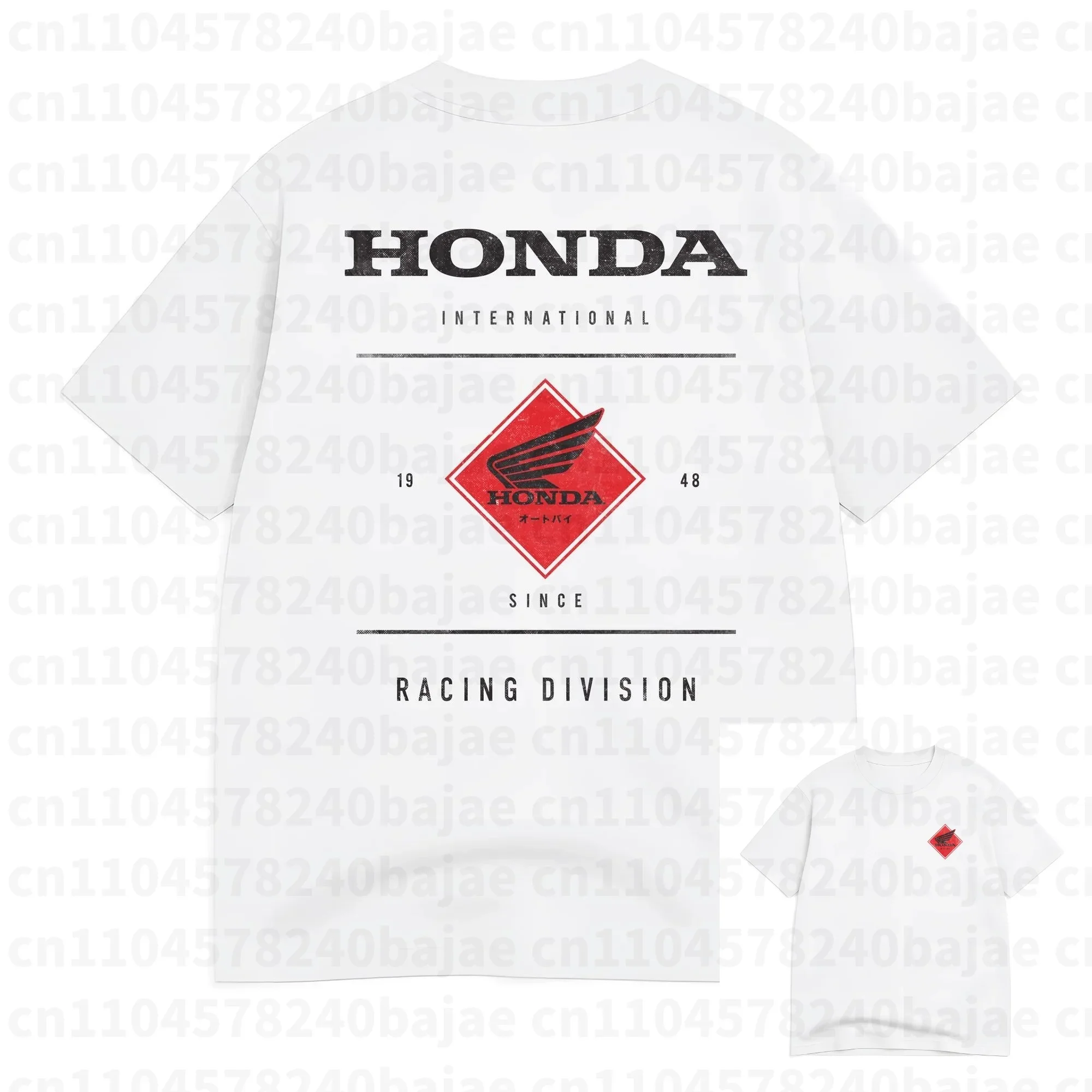 2026 Sommer Mode Moto Grafik Arbeitskleidung Baumwoll-T-Shirt mit Aufdruck Locker Lässig Bequem und Atmungsaktiv – Detail 4
