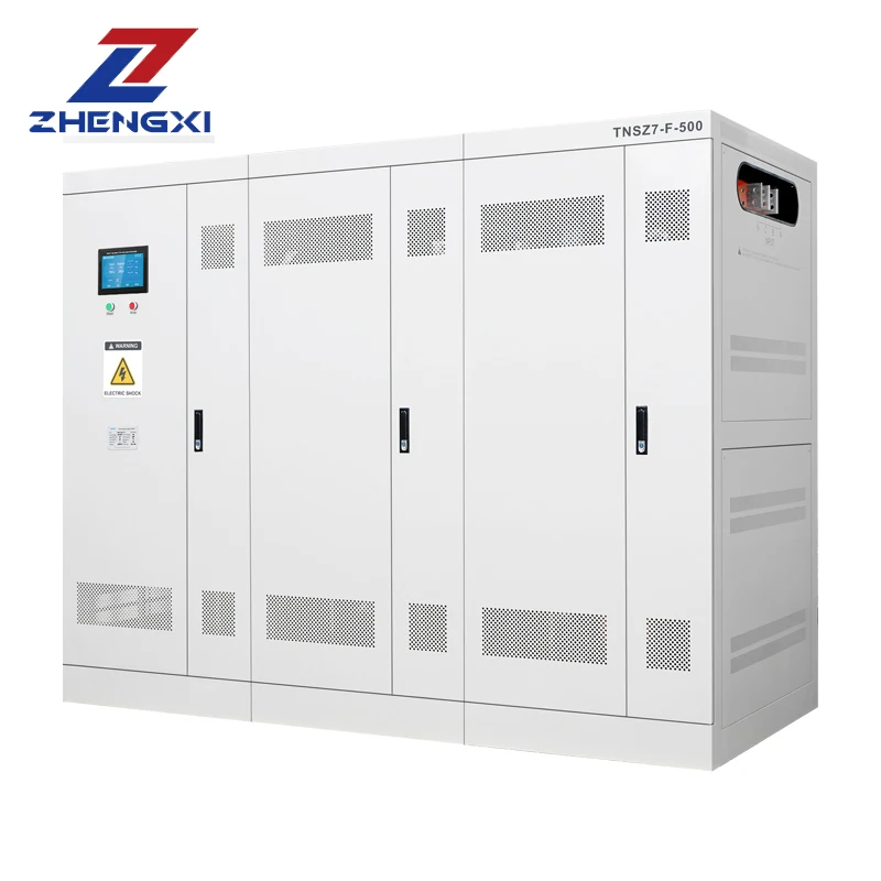 Zhengxi SBW-F-Serie, dreiphasig, 380 V, 400 V, 500 kva, 600 kva, 800 kva, 1000 kva AC, automatischer Spannungsreglerstabilisator