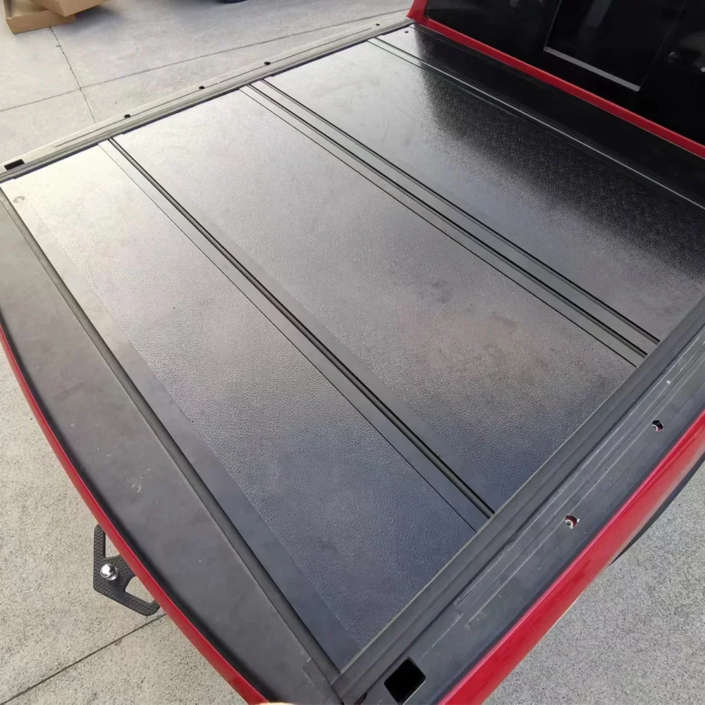

Waterproof aluminum four fold truck bed cover lid pickup hard type tonneau for Toyota Tacoma 6.2'' Tundra 6.5''
