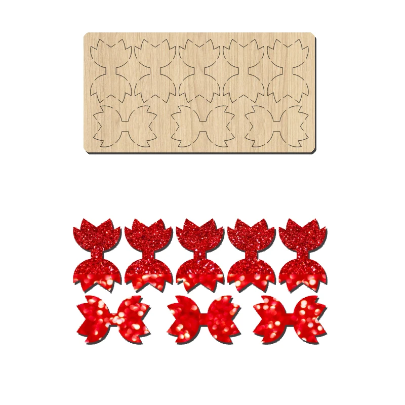 

BC114 Multiple Bowknot Accessories Combine With Wooden Cutting Die, Suitable For Most Machines