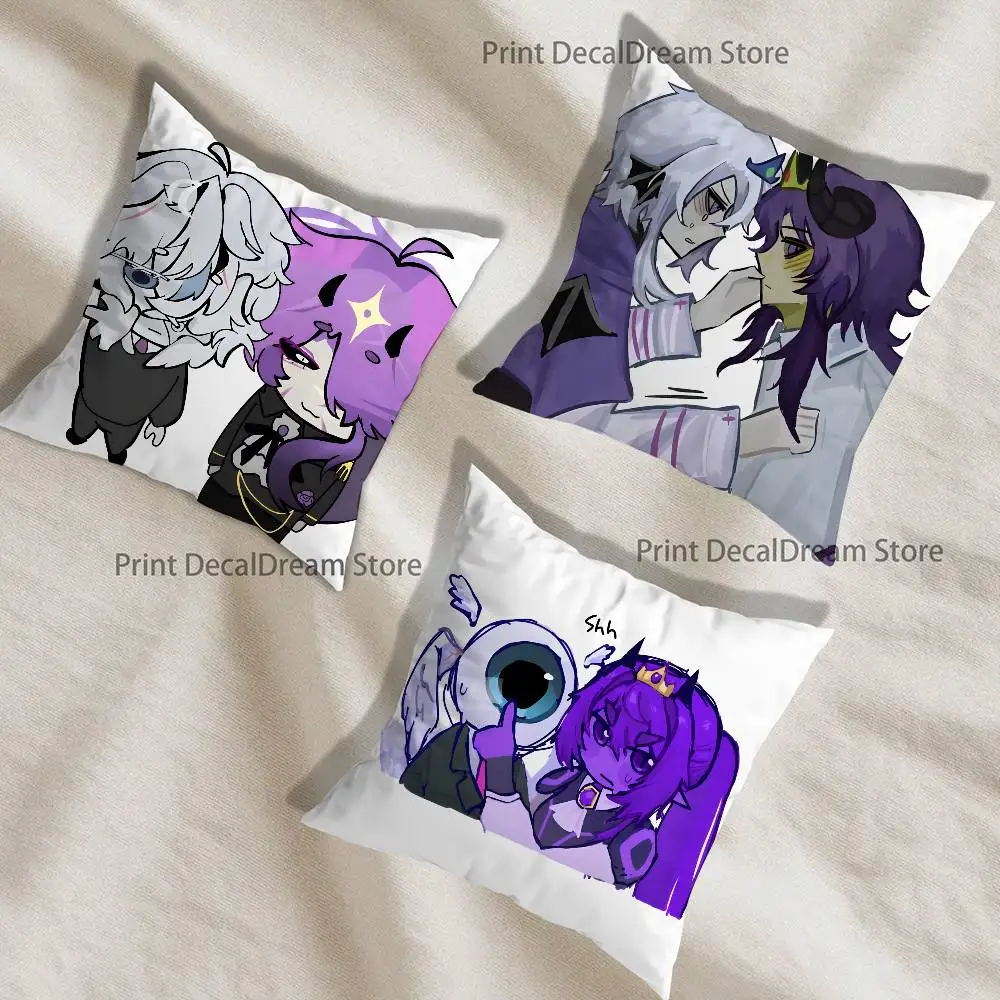 

Wemmbu Eggchan Tax Duo Pillow Case For Sofa Decor Car Office Room Printing Cushion Cover Decorations and Protector