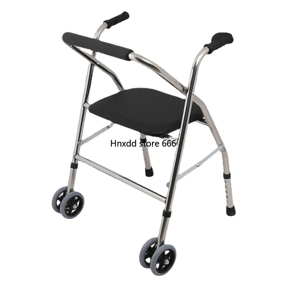 Walker Handicap Stainless Steel Postoperative Wheeled Walker