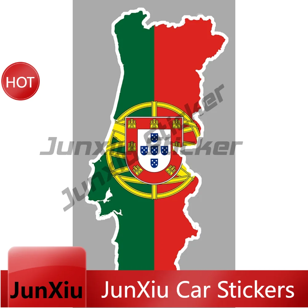 Pvc Decals For Car Door Fender Carte Pays Portugal Drapeau Car Outdoor Unique Sticker