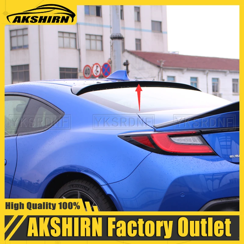 REAR WING TRUNK LIP SPOILERS For TOYOTA ZA86 GR86 For Subaru BRZ 2021+ ABS GLOSSY BLACK Roof Spoiler