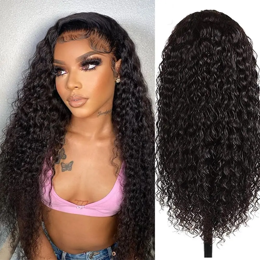 

360 Full Lace Front Wig Water Wave Human Hair Wigs Pre Plucked For Women Curl 13x4 13x6 Transparent Lace Frontal Wig