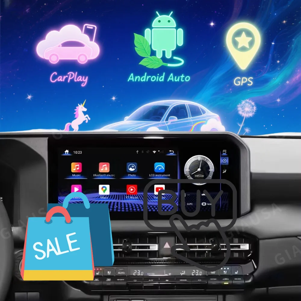 mjd For Toyota Prado Land Cruiser 250 Lc250 2023 2024 Android 14 12.3'' Qled screen Car Multimedia Video Player Auto 4G CarPlay
