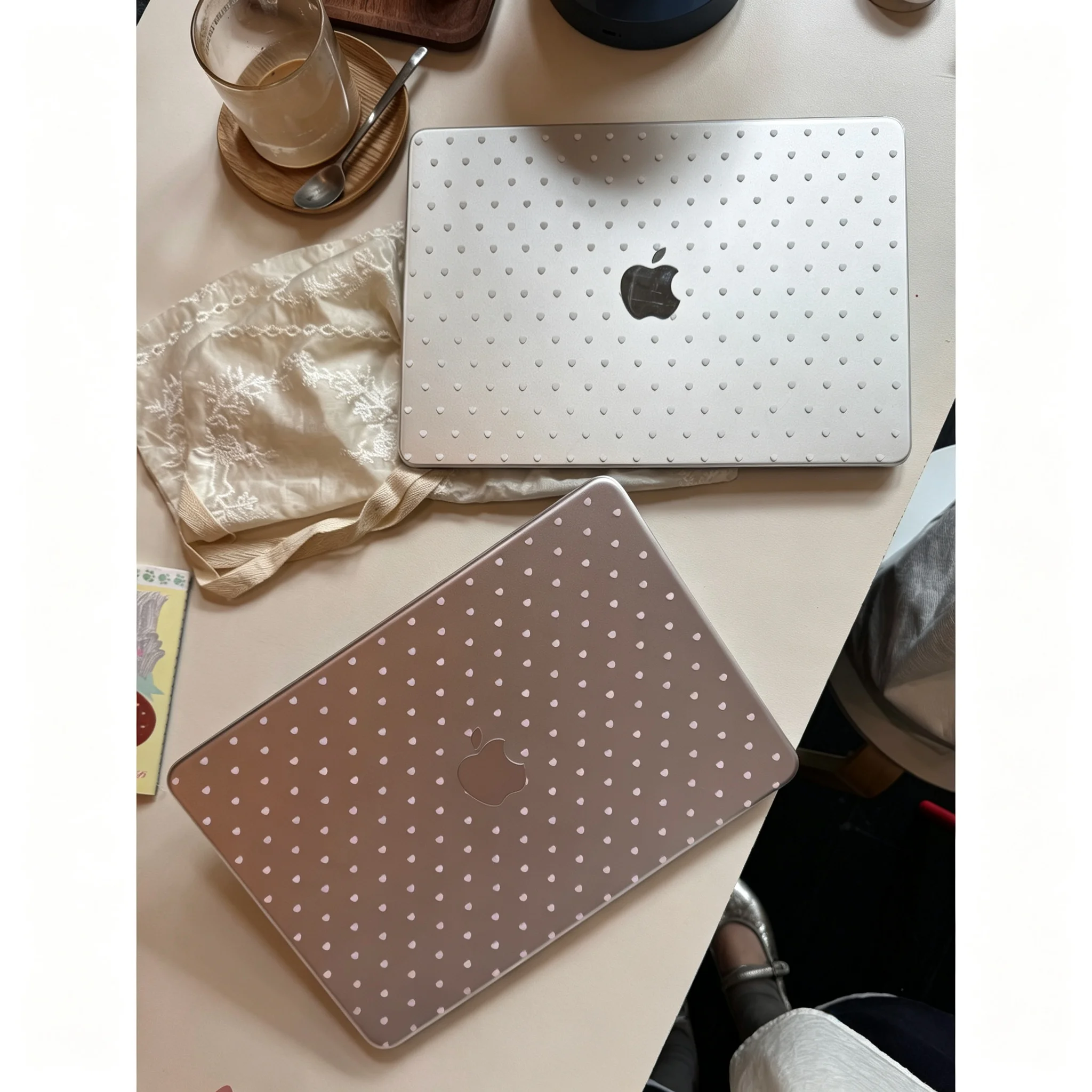 Ins White Pink Hearts Love Crystal Laptop Case For Macbook Air 13.6 M4 NEO 15 M3 Hard Cover For Mac Book Pro 13 M1M2 14 M4 M5 16