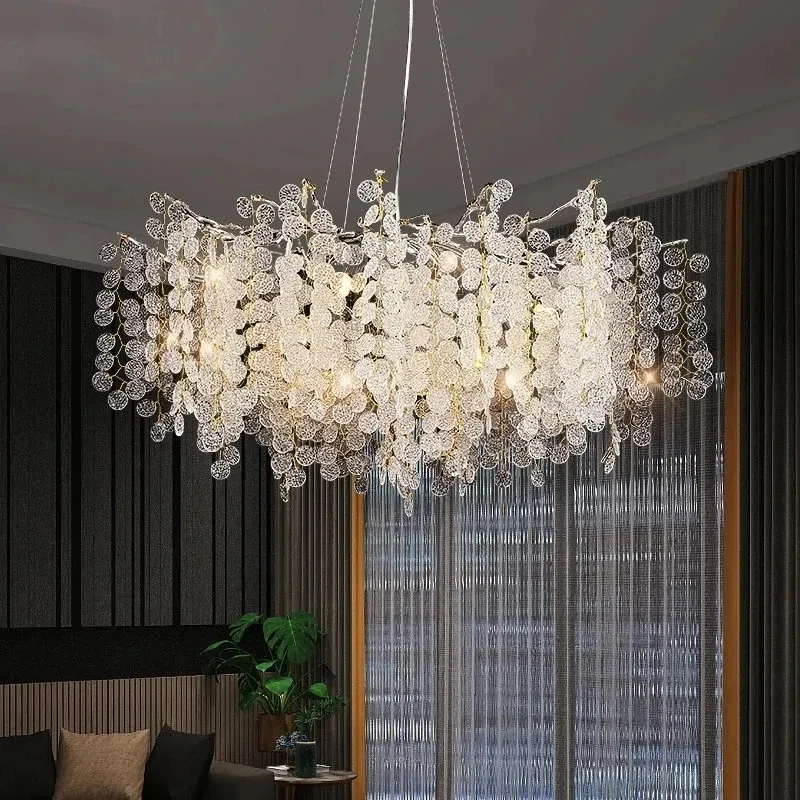 lustre de cristal cromado com ramo de arvore para cozinha quarto moderno prata arvore de dinheiro lustres de cristal para sala de jantar 01