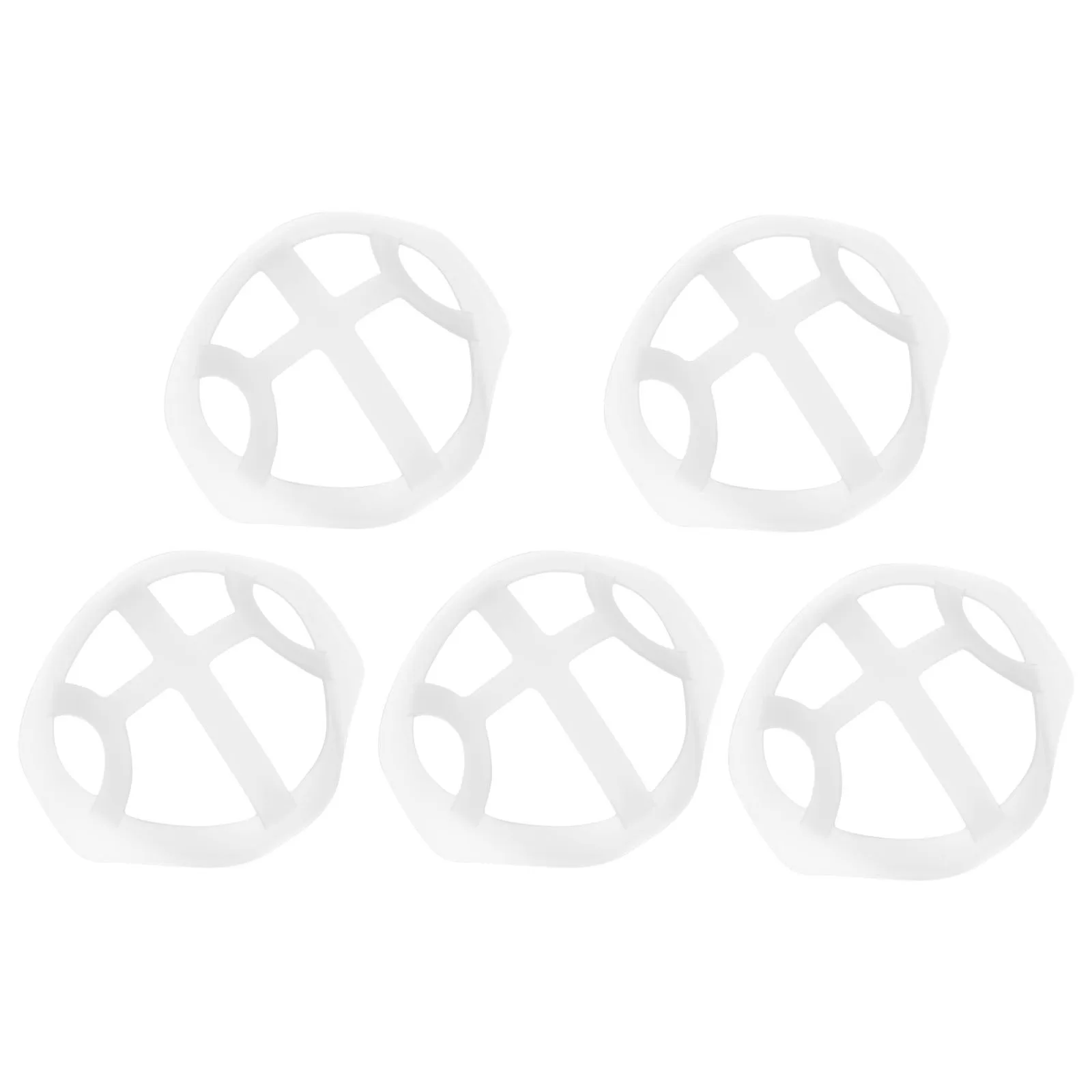 Staffa per maschera da 5 pezzi Supporto interno in silicone per bambini Respirazione confortevole Previene le sbavature del rossetto Telaio per maschera riutilizzabile