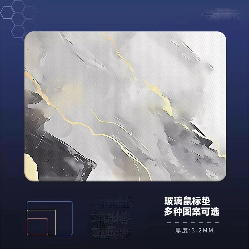 

Рендеринг Mountain Peaks Стекло без запирающихся краев Коврик для мыши Коврик для компьютерной мыши Домашний офис Студенческий настольный коврик Новый нескользящий коврик